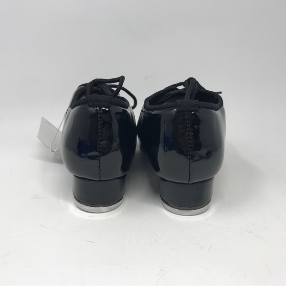 WUIWUIYU Lace Up Tap Dancing Shoes, Unisex Kid's Size 12(B)32 - Black - Picture 5 of 10